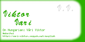 viktor vari business card
